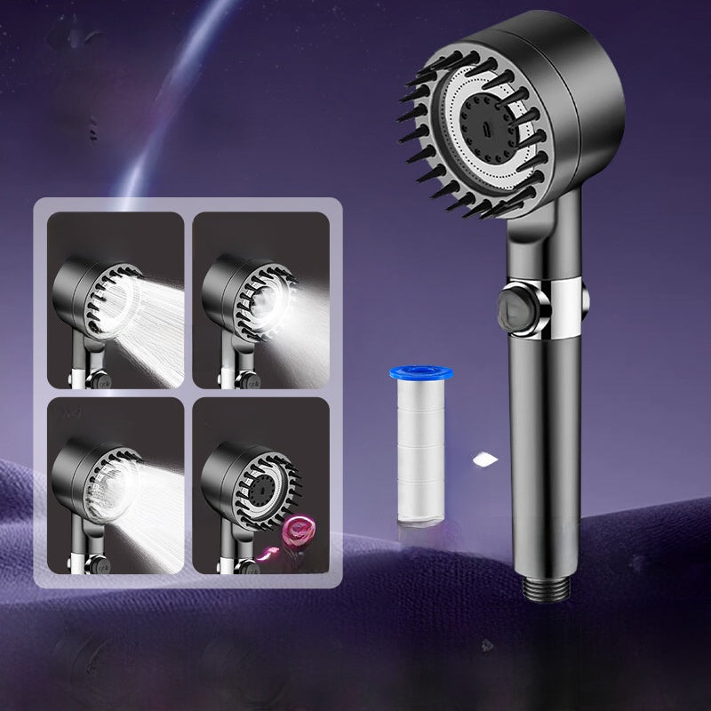 Pressurized Shower Head with Filter and Hose Set