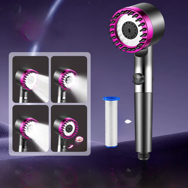 Pressurized Shower Head with Filter and Hose Set