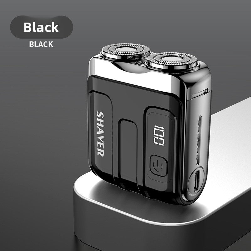 Mini USB Rechargeable Electric Shaver with Magnetic Dual Head