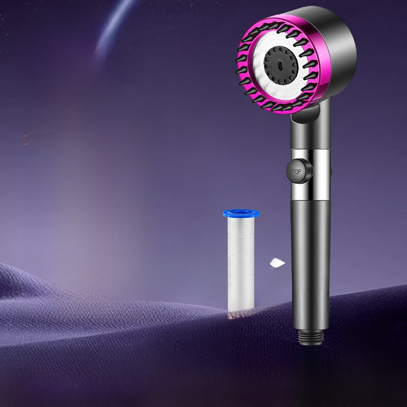 Pressurized Shower Head with Filter and Hose Set