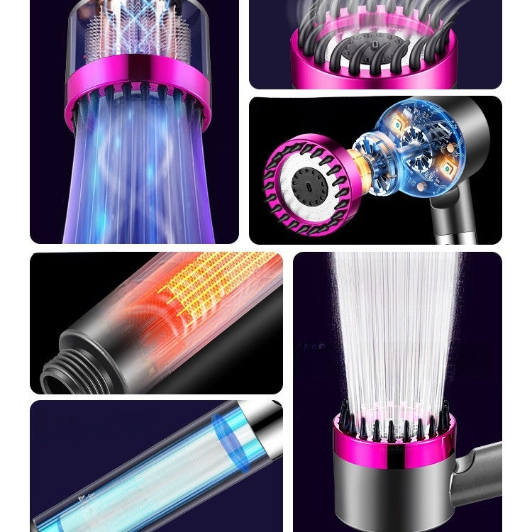 Pressurized Shower Head with Filter and Hose Set