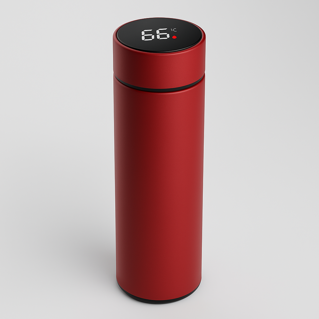 500mL Smart Temperature Display Thermos - Stainless Steel Insulated Bottle