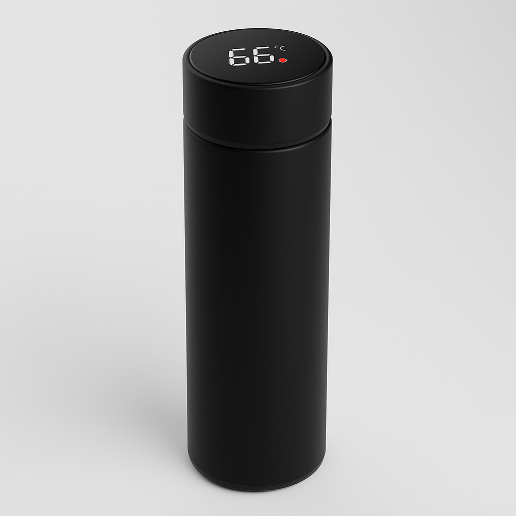 500mL Smart Temperature Display Thermos - Stainless Steel Insulated Bottle