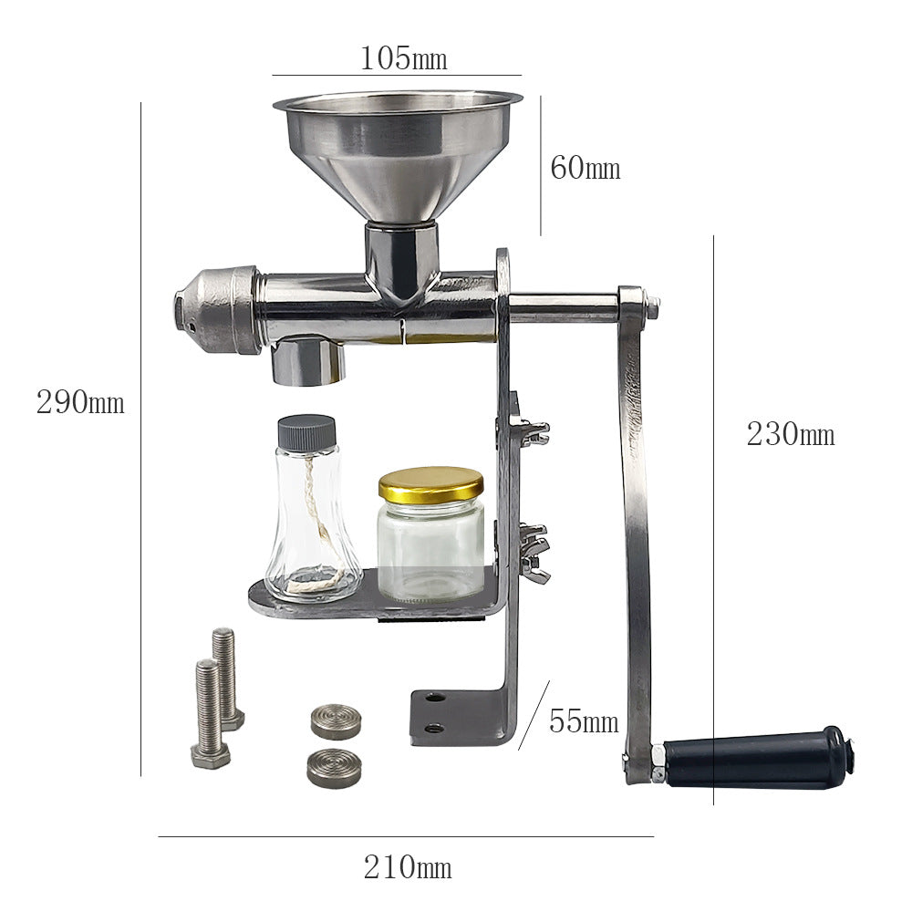 Manual Stainless Steel Oil Press