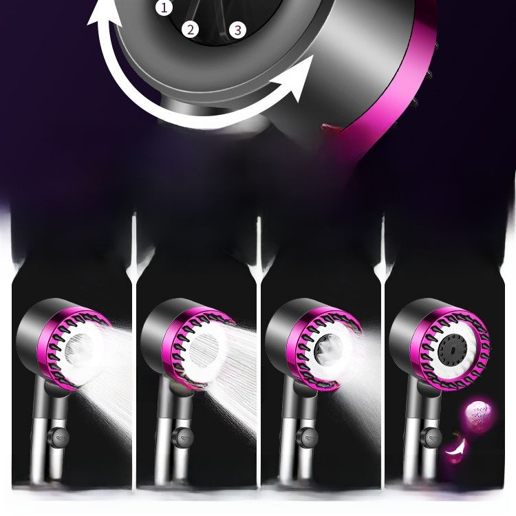 Pressurized Shower Head with Filter and Hose Set