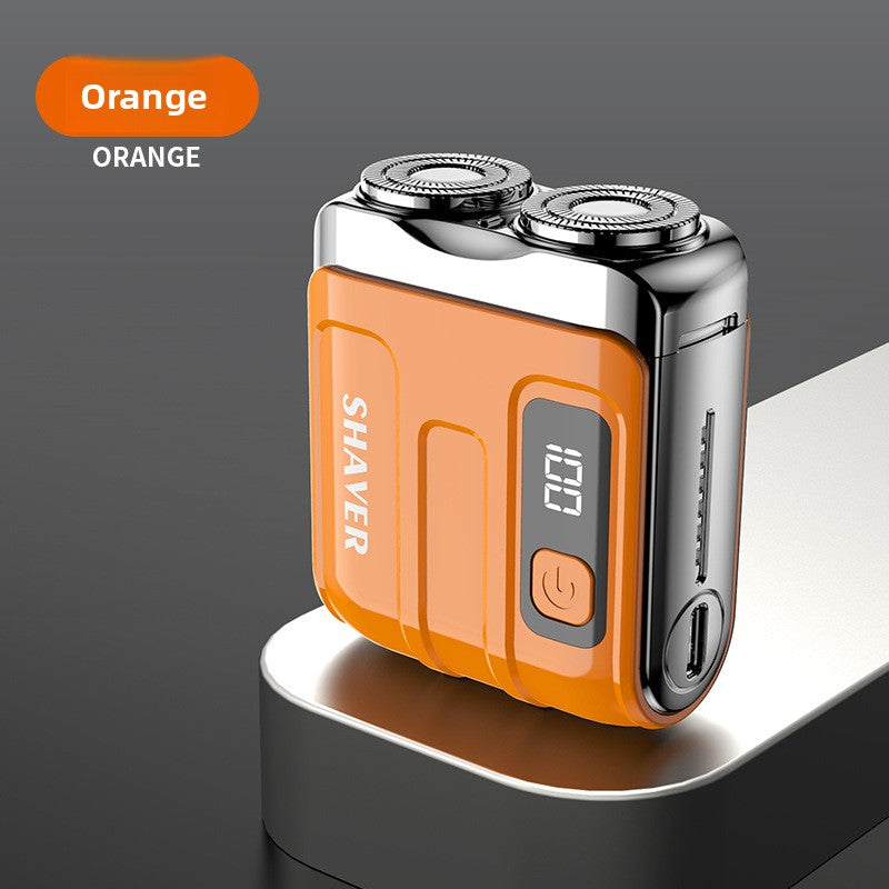 Mini USB Rechargeable Electric Shaver with Magnetic Dual Head