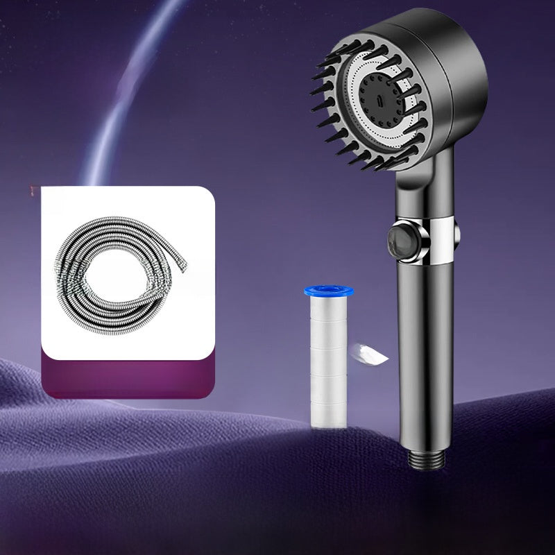 Pressurized Shower Head with Filter and Hose Set
